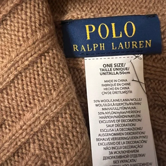 Polo Ralph Lauren Brown Knit Hat - Picture 3 of 3